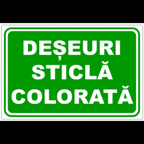 Indicator pentru deseuri sticla colorata